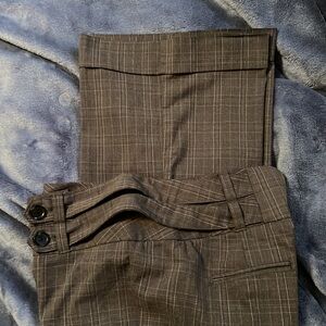 Heart Soul EUC bell bottom cuffed Leg Grey/Black Check Wide Leg Slacks size 13